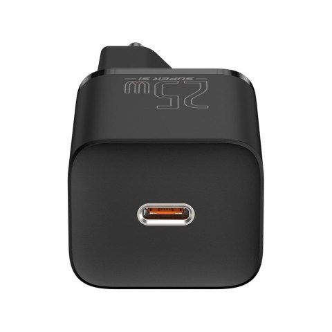 Baseus ładowarka sieciowa Super Si PD 25W 1x USB-C czarna Baseus ładowarka sieciowa Super Si PD 25W 1x USB-C czarna