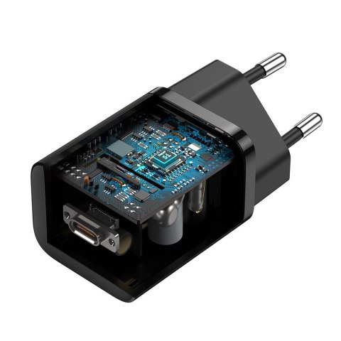 Baseus ładowarka sieciowa Super Si PD 25W 1x USB-C czarna Baseus ładowarka sieciowa Super Si PD 25W 1x USB-C czarna