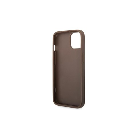 Guess nakładka do iPhone 14 6,1" GUHCP14S4GMGBR brązowa PU Leather 4G Big Metal Logo