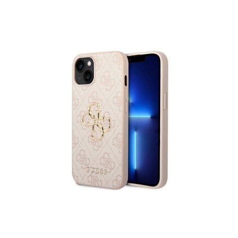 Guess nakładka do iPhone 14 Pro 6,1" GUHCP14L4GMGPI różowa PU Leather 4G Big Metal Logo Guess nakładka do iPhone 14 Pro 6,1" GUHCP14L4GMGPI różowa PU Leather 4G Big Metal Logo