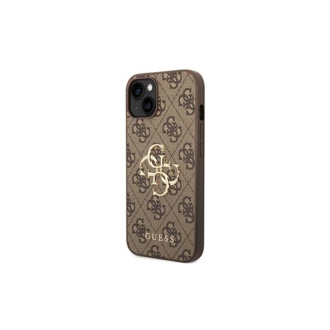 Guess nakładka do iPhone 14 Pro Max 6,7" GUHCP14X4GMGBR brązowa PU Leather 4G Big Metal Logo