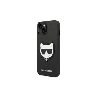 Karl Lagerfeld nakładka do iPhone 14 Pro 6,1" KLHCP14LSAPCHK czarna PU Saffiano case with Choupette Head Patch