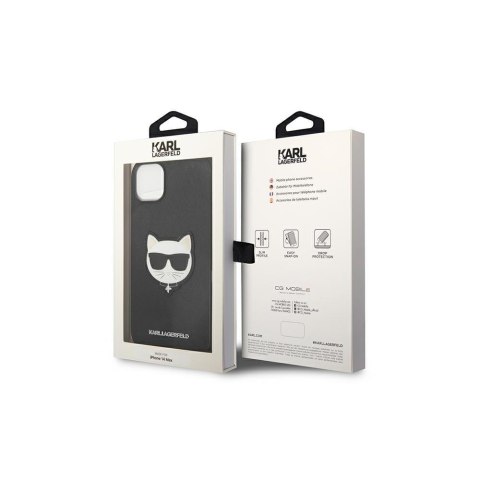 Karl Lagerfeld nakładka do iPhone 14 Pro 6,1" KLHCP14LSAPCHK czarna PU Saffiano case with Choupette Head Patch Karl Lagerfeld nakładka do iPhone 14 Pro 6,1" KLHCP14LSAPCHK czarna PU Saffiano case with Choupette Head Patch