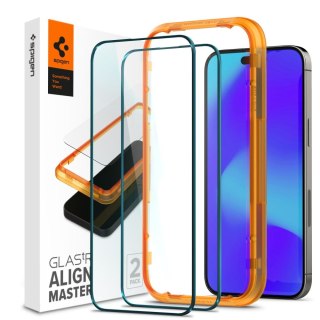 Spigen szkło hartowane ALM GLASS FC 2-Pack do iPhone 14 Pro 6,1" czarne