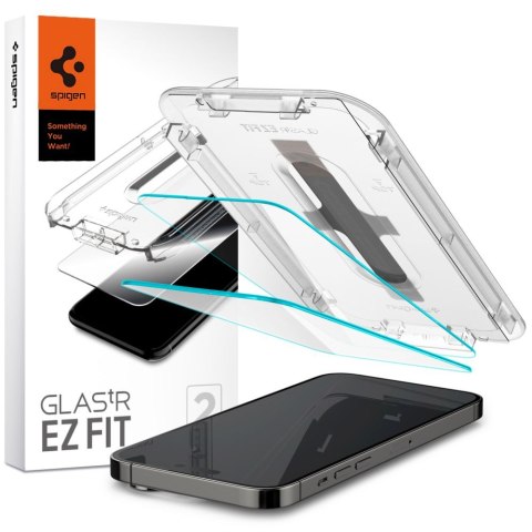 Spigen szkło hartowane GLAS.TR "EZ FIT" 2-Pack do iPhone 14 Pro 6,1" clear Spigen szkło hartowane GLAS.TR "EZ FIT" 2-Pack do iPhone 14 Pro 6,1" clear