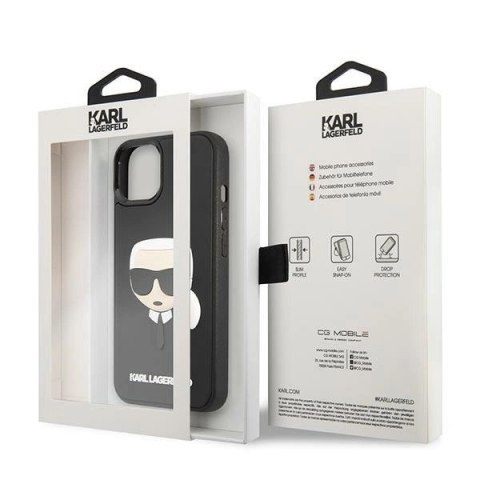 Etui Karl Lagerfeld 3D Rubber Karl's Head na iPhone 14 Plus - czarne Etui Karl Lagerfeld 3D Rubber Karl's Head na iPhone 14 Plus - czarne