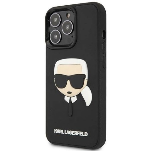 Etui Karl Lagerfeld 3D Rubber Karl's Head na iPhone 14 Pro - czarne Etui Karl Lagerfeld 3D Rubber Karl's Head na iPhone 14 Pro - czarne