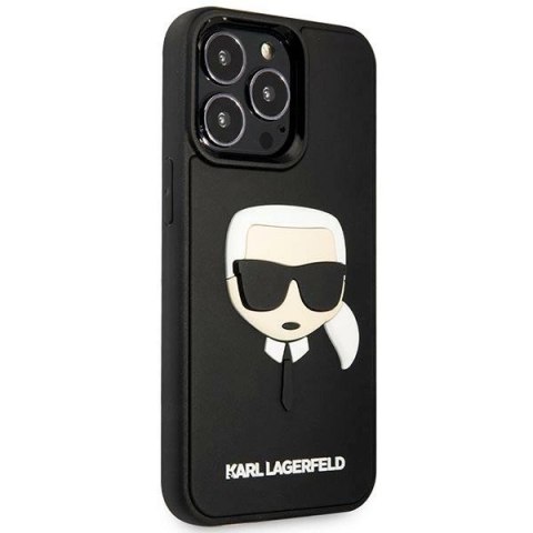 Etui Karl Lagerfeld 3D Rubber Karl's Head na iPhone 14 Pro - czarne Etui Karl Lagerfeld 3D Rubber Karl's Head na iPhone 14 Pro - czarne