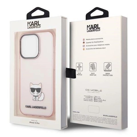 Etui Karl Lagerfeld Choupette Body na iPhone 14 Pro 6,1" - różowe Etui Karl Lagerfeld Choupette Body na iPhone 14 Pro 6,1" - różowe