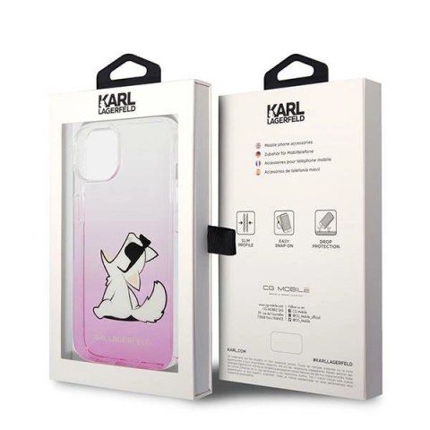 Etui Karl Lagerfeld Choupette Fun na iPhone 14 Plus - różowe Etui Karl Lagerfeld Choupette Fun na iPhone 14 Plus - różowe