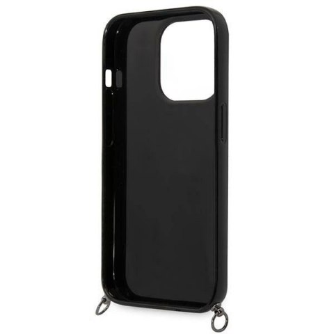 Etui Karl Lagerfeld Color Stripes Strap na iPhone 14 Pro Max - różowe Etui Karl Lagerfeld Color Stripes Strap na iPhone 14 Pro Max - różowe