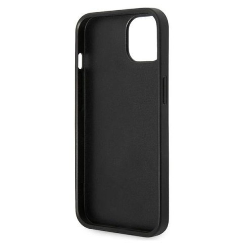 Etui Karl Lagerfeld Glitter Plaque Logo na iPhone 14 Plus - srebrne Etui Karl Lagerfeld Glitter Plaque Logo na iPhone 14 Plus - srebrne