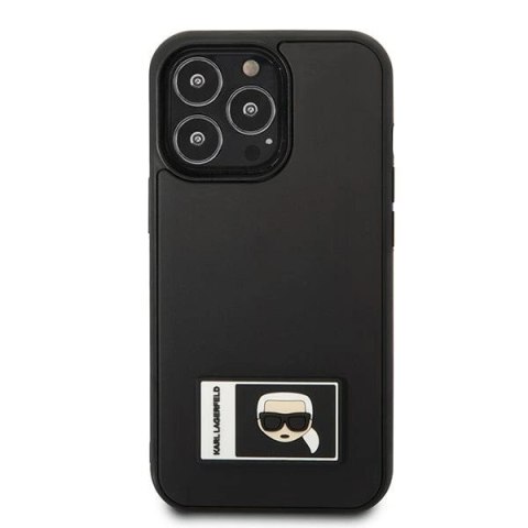 Etui Karl Lagerfeld Ikonik Patch na iPhone 13 Pro Max - czarne Etui Karl Lagerfeld Ikonik Patch na iPhone 13 Pro Max - czarne