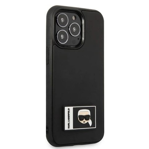 Etui Karl Lagerfeld Ikonik Patch na iPhone 13 Pro Max - czarne Etui Karl Lagerfeld Ikonik Patch na iPhone 13 Pro Max - czarne