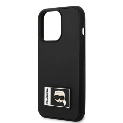Etui Karl Lagerfeld Ikonik Patch na iPhone 13 Pro Max - czarne Etui Karl Lagerfeld Ikonik Patch na iPhone 13 Pro Max - czarne