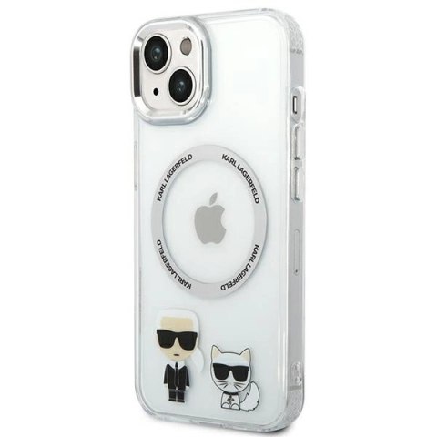 Etui Karl Lagerfeld Karl&Choupette Aluminium MagSafe na iPhone 14 Plus - przezroczyste Etui Karl Lagerfeld Karl&Choupette Aluminium MagSafe na iPhone 14 Plus - przezroczyste