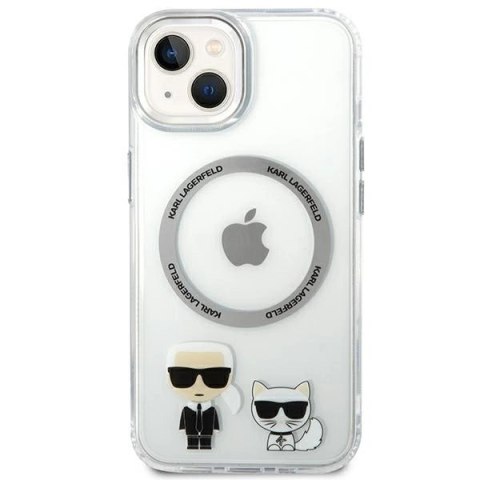 Etui Karl Lagerfeld Karl&Choupette Aluminium MagSafe na iPhone 14 Plus - przezroczyste Etui Karl Lagerfeld Karl&Choupette Aluminium MagSafe na iPhone 14 Plus - przezroczyste