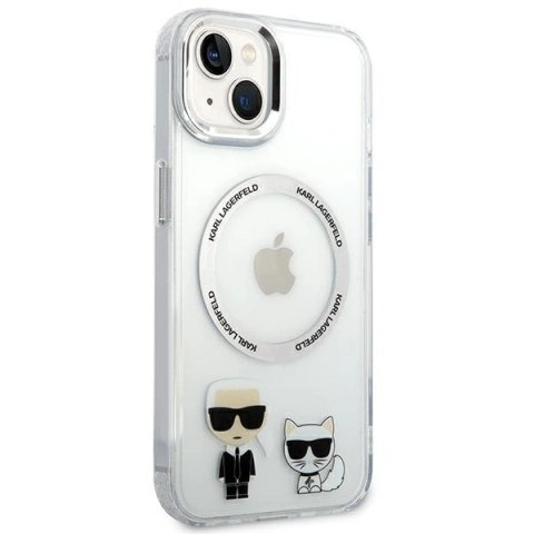 Etui Karl Lagerfeld Karl&Choupette Aluminium MagSafe na iPhone 14 Plus - przezroczyste Etui Karl Lagerfeld Karl&Choupette Aluminium MagSafe na iPhone 14 Plus - przezroczyste
