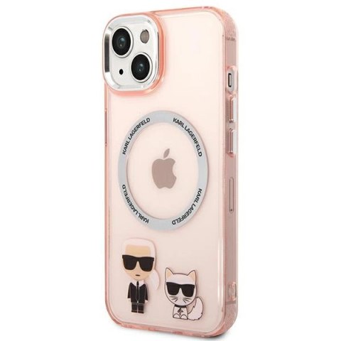 Etui Karl Lagerfeld Karl&Choupette Aluminium MagSafe na iPhone 14 Plus - różowe Etui Karl Lagerfeld Karl&Choupette Aluminium MagSafe na iPhone 14 Plus - różowe