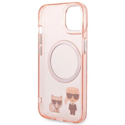 Etui Karl Lagerfeld Karl&Choupette Aluminium MagSafe na iPhone 14 Plus - różowe Etui Karl Lagerfeld Karl&Choupette Aluminium MagSafe na iPhone 14 Plus - różowe