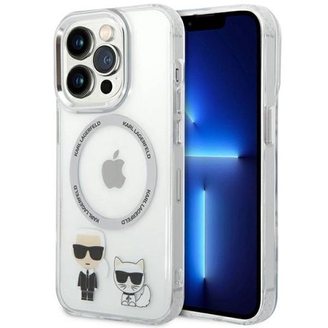 Etui Karl Lagerfeld Karl&Choupette Aluminium MagSafe na iPhone 14 Pro Max - przezroczyste Etui Karl Lagerfeld Karl&Choupette Aluminium MagSafe na iPhone 14 Pro Max - przezroczyste