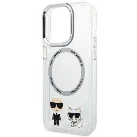 Etui Karl Lagerfeld Karl&Choupette Aluminium MagSafe na iPhone 14 Pro Max - przezroczyste Etui Karl Lagerfeld Karl&Choupette Aluminium MagSafe na iPhone 14 Pro Max - przezroczyste