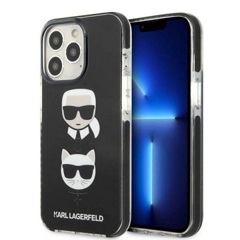 Etui Karl Lagerfeld Karl&Choupette Head na iPhone 13 Pro Max - czarne Etui Karl Lagerfeld Karl&Choupette Head na iPhone 13 Pro Max - czarne