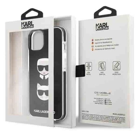 Etui Karl Lagerfeld Karl&Choupette Head na iPhone 13 - czarne Etui Karl Lagerfeld Karl&Choupette Head na iPhone 13 - czarne