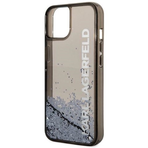 Etui Karl Lagerfeld Liquid Glitter Elong na iPhone 14 - czarne Etui Karl Lagerfeld Liquid Glitter Elong na iPhone 14 - czarne