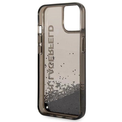 Etui Karl Lagerfeld Liquid Glitter Elong na iPhone 14 - czarne Etui Karl Lagerfeld Liquid Glitter Elong na iPhone 14 - czarne