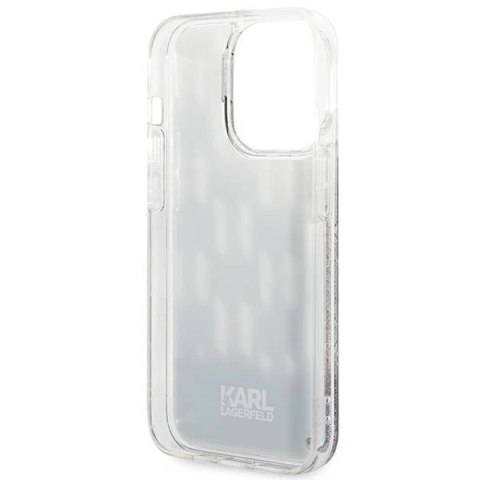 Etui Karl Lagerfeld Liquid Glitter Monogram na iPhone 14 Pro Max - czarne Etui Karl Lagerfeld Liquid Glitter Monogram na iPhone 14 Pro Max - czarne