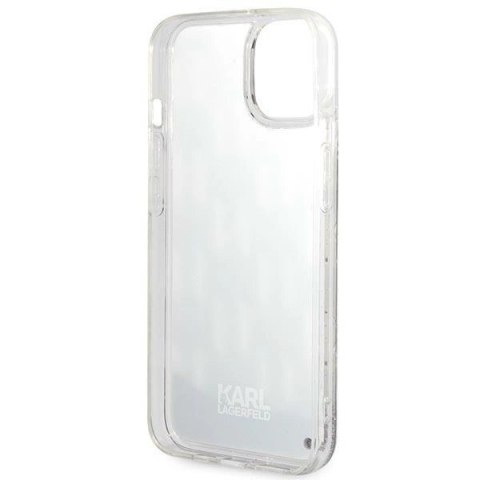 Etui Karl Lagerfeld Liquid Glitter Monogram na iPhone 14 - czarne Etui Karl Lagerfeld Liquid Glitter Monogram na iPhone 14 - czarne