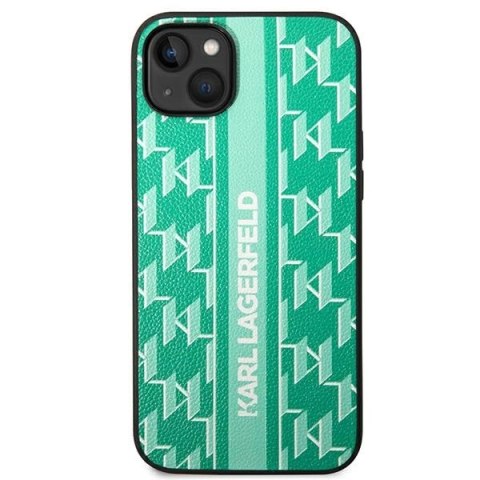 Etui Karl Lagerfeld Monogram Stripe na iPhone 14 - zielone