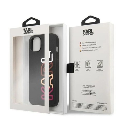 Etui Karl Lagerfeld Multipink Brand na iPhone 13 mini - czarne Etui Karl Lagerfeld Multipink Brand na iPhone 13 mini - czarne