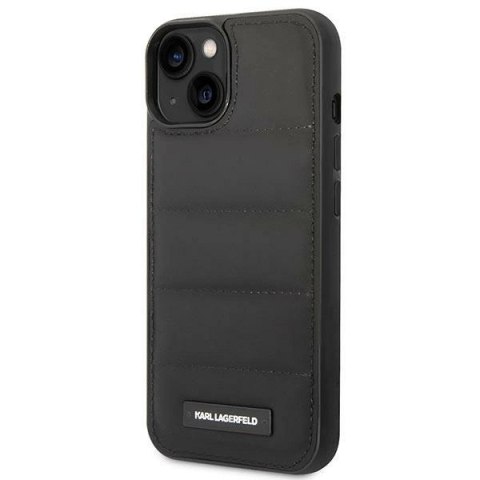 Etui Karl Lagerfeld Puffy Elongated Logo na iPhone 14 - czarne Etui Karl Lagerfeld Puffy Elongated Logo na iPhone 14 - czarne