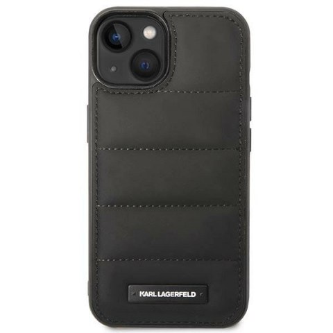 Etui Karl Lagerfeld Puffy Elongated Logo na iPhone 14 - czarne Etui Karl Lagerfeld Puffy Elongated Logo na iPhone 14 - czarne