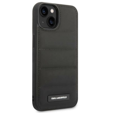 Etui Karl Lagerfeld Puffy Elongated Logo na iPhone 14 - czarne Etui Karl Lagerfeld Puffy Elongated Logo na iPhone 14 - czarne