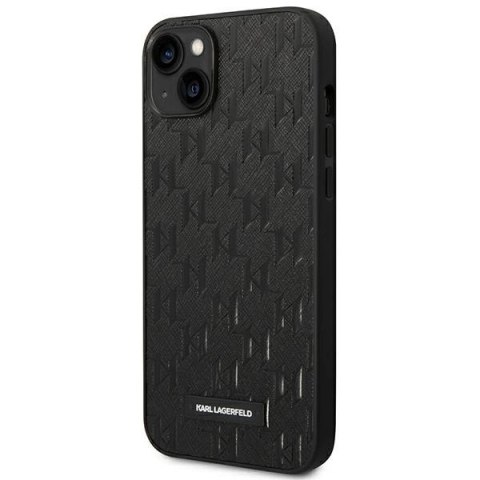 Etui Karl Lagerfeld Saffiano Mono Metal Logo na iPhone 14 Plus - czarne Etui Karl Lagerfeld Saffiano Mono Metal Logo na iPhone 14 Plus - czarne