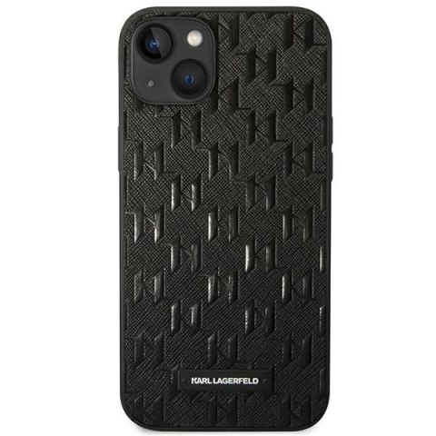 Etui Karl Lagerfeld Saffiano Mono Metal Logo na iPhone 14 Plus - czarne Etui Karl Lagerfeld Saffiano Mono Metal Logo na iPhone 14 Plus - czarne