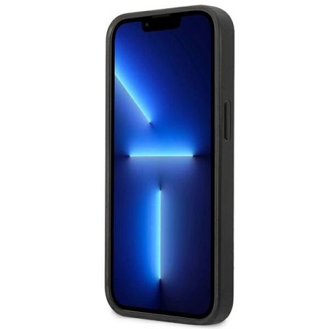 Etui Karl Lagerfeld Saffiano Plaque na iPhone 13 mini - srebrne