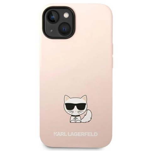 Etui Karl Lagerfeld Silicone Choupette Body na iPhone 14 Plus - jasnoróżowe Etui Karl Lagerfeld Silicone Choupette Body na iPhone 14 Plus - jasnoróżowe