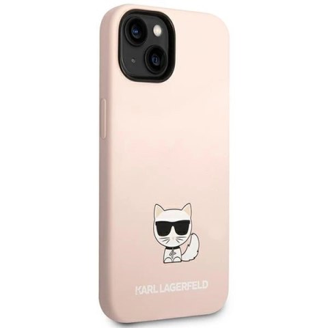 Etui Karl Lagerfeld Silicone Choupette Body na iPhone 14 Plus - jasnoróżowe Etui Karl Lagerfeld Silicone Choupette Body na iPhone 14 Plus - jasnoróżowe
