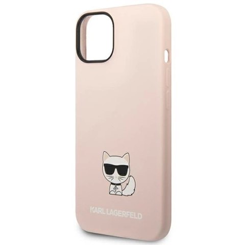 Etui Karl Lagerfeld Silicone Choupette Body na iPhone 14 Plus - jasnoróżowe Etui Karl Lagerfeld Silicone Choupette Body na iPhone 14 Plus - jasnoróżowe
