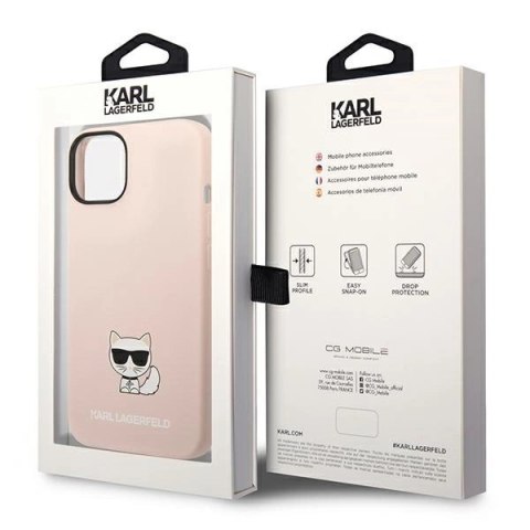 Etui Karl Lagerfeld Silicone Choupette Body na iPhone 14 Plus - jasnoróżowe Etui Karl Lagerfeld Silicone Choupette Body na iPhone 14 Plus - jasnoróżowe