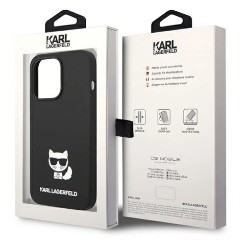 Etui Karl Lagerfeld Silicone Choupette Body na iPhone 14 Pro Max - czarne Etui Karl Lagerfeld Silicone Choupette Body na iPhone 14 Pro Max - czarne