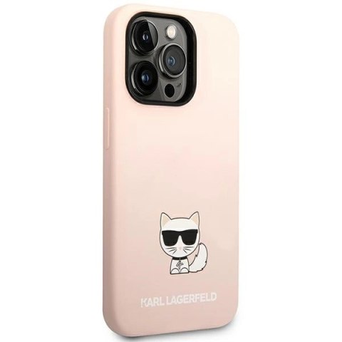 Etui Karl Lagerfeld Silicone Choupette Body na iPhone 14 Pro Max - jasnoróżowe Etui Karl Lagerfeld Silicone Choupette Body na iPhone 14 Pro Max - jasnoróżowe