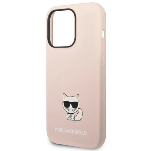 Etui Karl Lagerfeld Silicone Choupette Body na iPhone 14 Pro Max - jasnoróżowe Etui Karl Lagerfeld Silicone Choupette Body na iPhone 14 Pro Max - jasnoróżowe