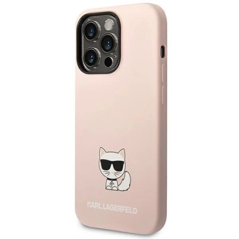 Etui Karl Lagerfeld Silicone Choupette Body na iPhone 14 Pro - jasnoróżowe Etui Karl Lagerfeld Silicone Choupette Body na iPhone 14 Pro - jasnoróżowe