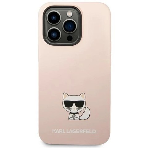 Etui Karl Lagerfeld Silicone Choupette Body na iPhone 14 Pro - jasnoróżowe Etui Karl Lagerfeld Silicone Choupette Body na iPhone 14 Pro - jasnoróżowe
