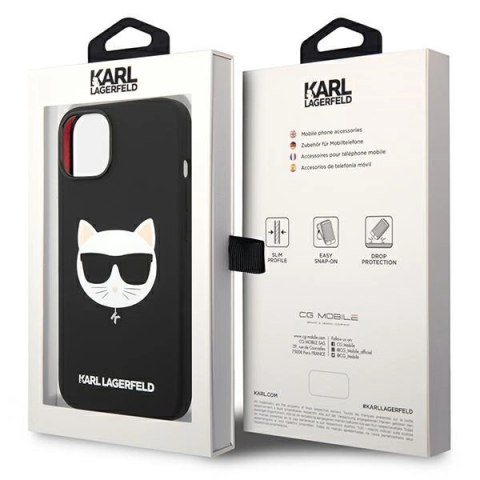 Etui Karl Lagerfeld Silicone Choupette Head MagSafe na iPhone 14 Plus - czarne Etui Karl Lagerfeld Silicone Choupette Head MagSafe na iPhone 14 Plus - czarne